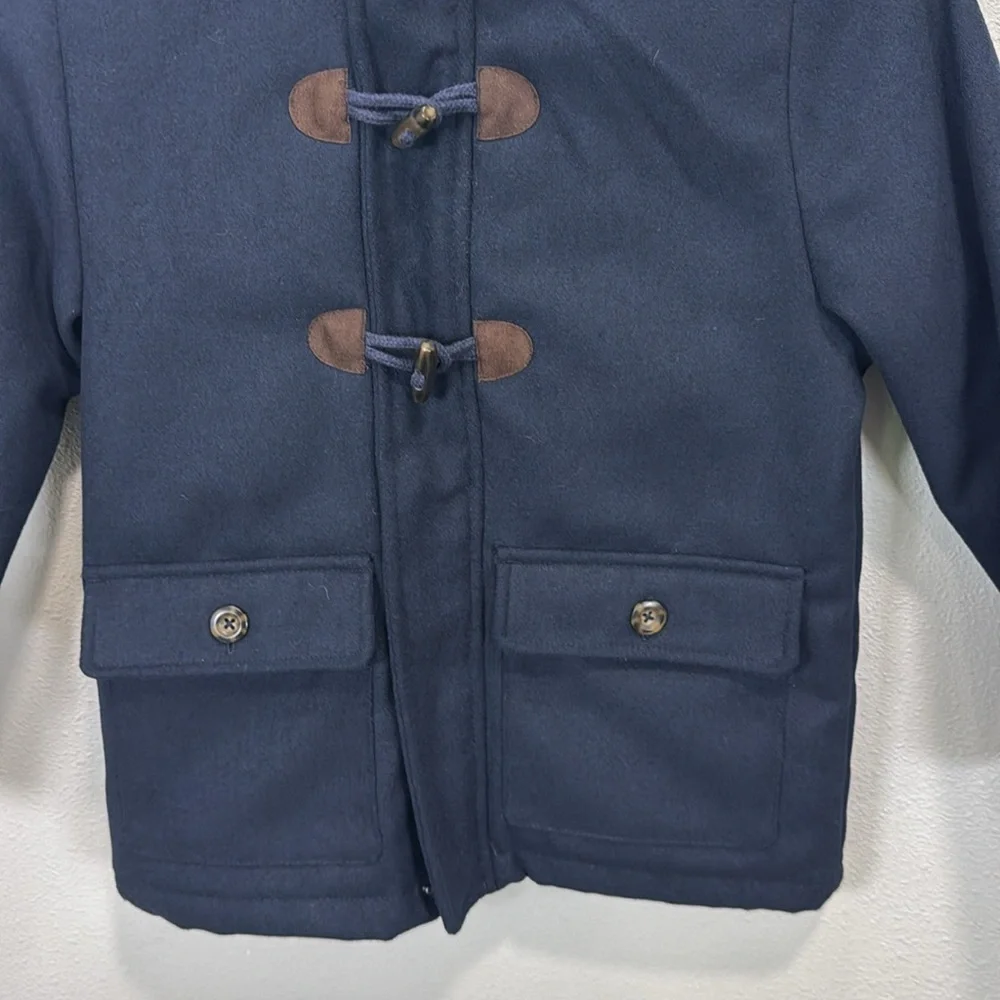 Carter's Blue Pea Coat with Hood and Toggle Closures‎